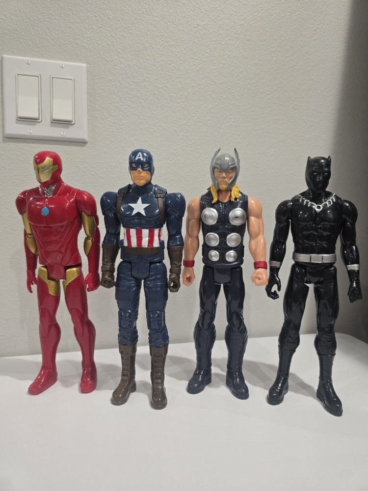 Marvel Iron Man, Captain America, Thor Titan Hero And Black Panter