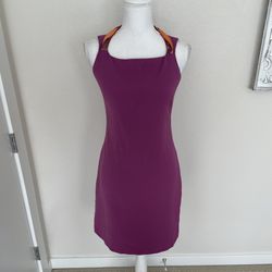 Tahari Purple w/ Orange Midi Sheath Dress, 2