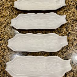 Set of 4 Pillivuyt France Porcelain Corn Dishes