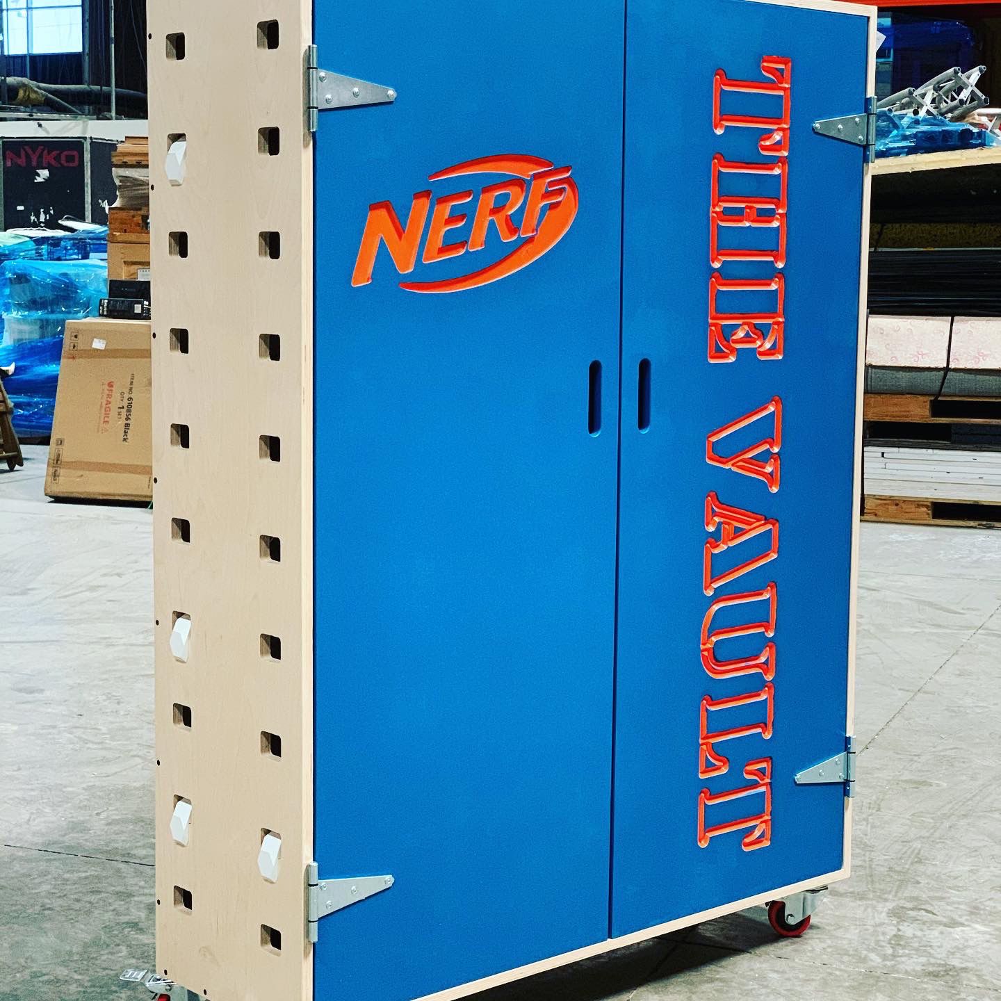 Custom built Nerf Cabinets