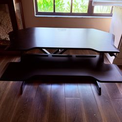 Black Standing Desk Converter Riser