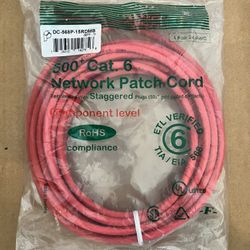 Pan Pacific 15ft Long 500+ Category 6 Network Patch Cord, Terminated With Staggered Plugs (50u" gold plated contacts) -Component Level -RoHS Compliant