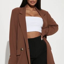 Brown Fashion Nova Blazer