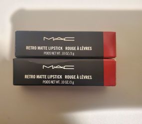 MAC Cosmetics Retro Matte Lipstick Ruby Woo 2x Full Size NEW