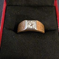 Vintage 14K  0.5 K DIAMOND MENS Ring
