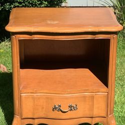 Vintage Solid Wood Nightstand