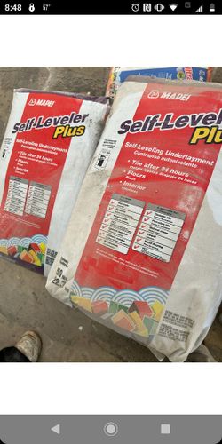 9 Bags Of Self Leveling Cement 