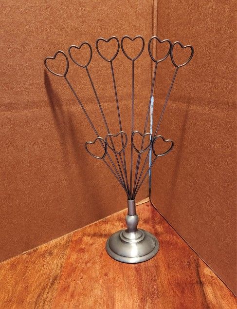 Heart bridal centerpiece, picture holder, card holder