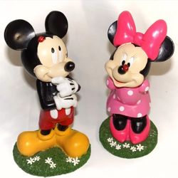 Disney Mickey & Minnie Mouse Garden Statues Spring Ladybug 10" Resin NEW Large