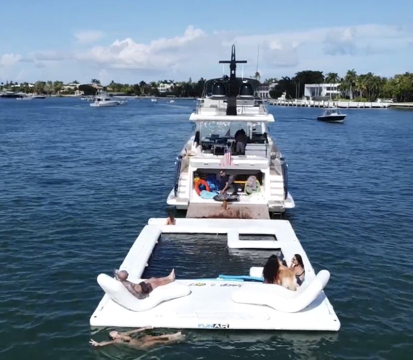 FunAir Beach Club Sea Pool Inflatable For Yacht And Boats Water Fun Toys