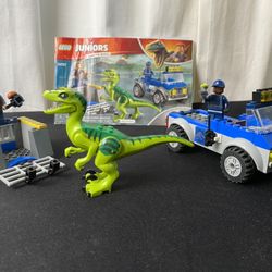 LEGO Juniors Jurassic World Fallen Kingdom # 10757 “Raptor Rescue Truck” 2018 Retired Set (100% Complete) Rare Collectors Item!