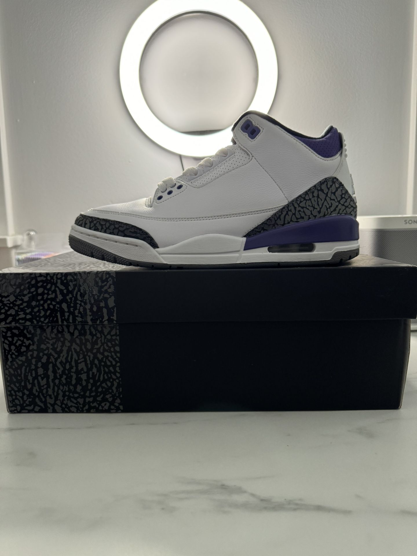 Jordan 3 Retro Dark Iris (size 8)