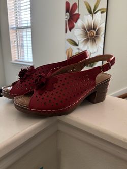 Red  Heel Sandals