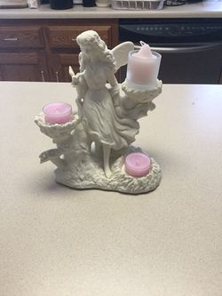Angle candle holder ceramic