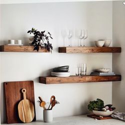 West Elm Reclaimed Wood Floating Shelves (set of 4)