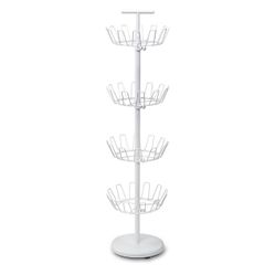 Shoe Tree with Spinning Handle, White, 4-Tier