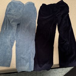 2 Wonens New With Tag/Like New Alfred Dunner Size 12/12 Petite Light Blue/navy Elastic Waist Pants
