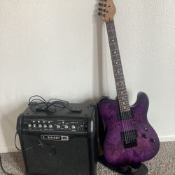 Schecter Burst With Amp Right Handed 