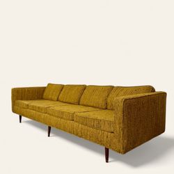 Vintage 1960s MCM Low-Profile Long Four-Seater Sofa