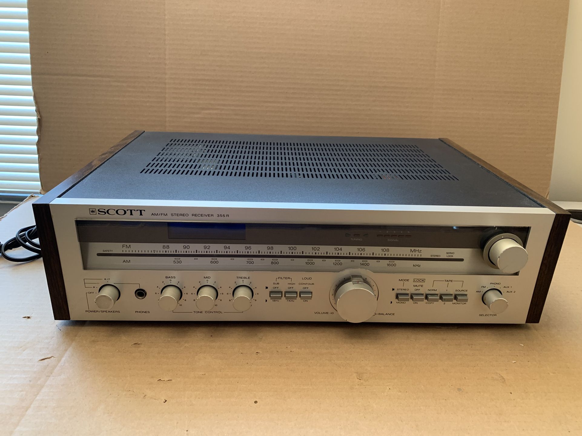 WORKS Scratchy Volume Knob SCOTT AM/FM STEREO RECEIVER 355R
