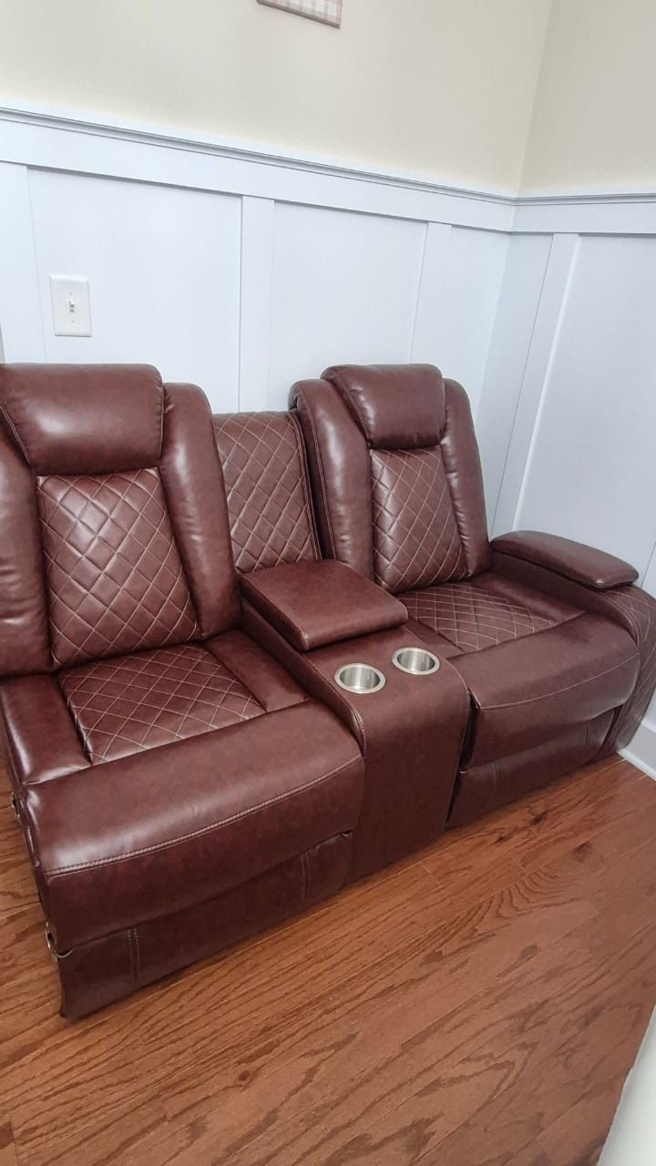 Sectional sofa set (leather) - BRAND NEW