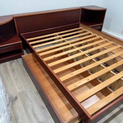 Danish rosewood queen size bed