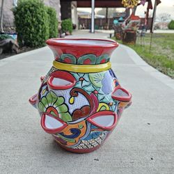 Talavera Red Strawberry Planter. ClayPots. Plants, Pottery. $50