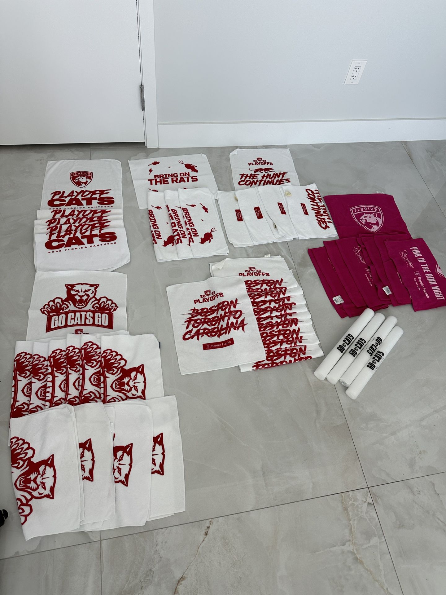 Florida Panthers Playoff Game Watch Party Towels And Lights