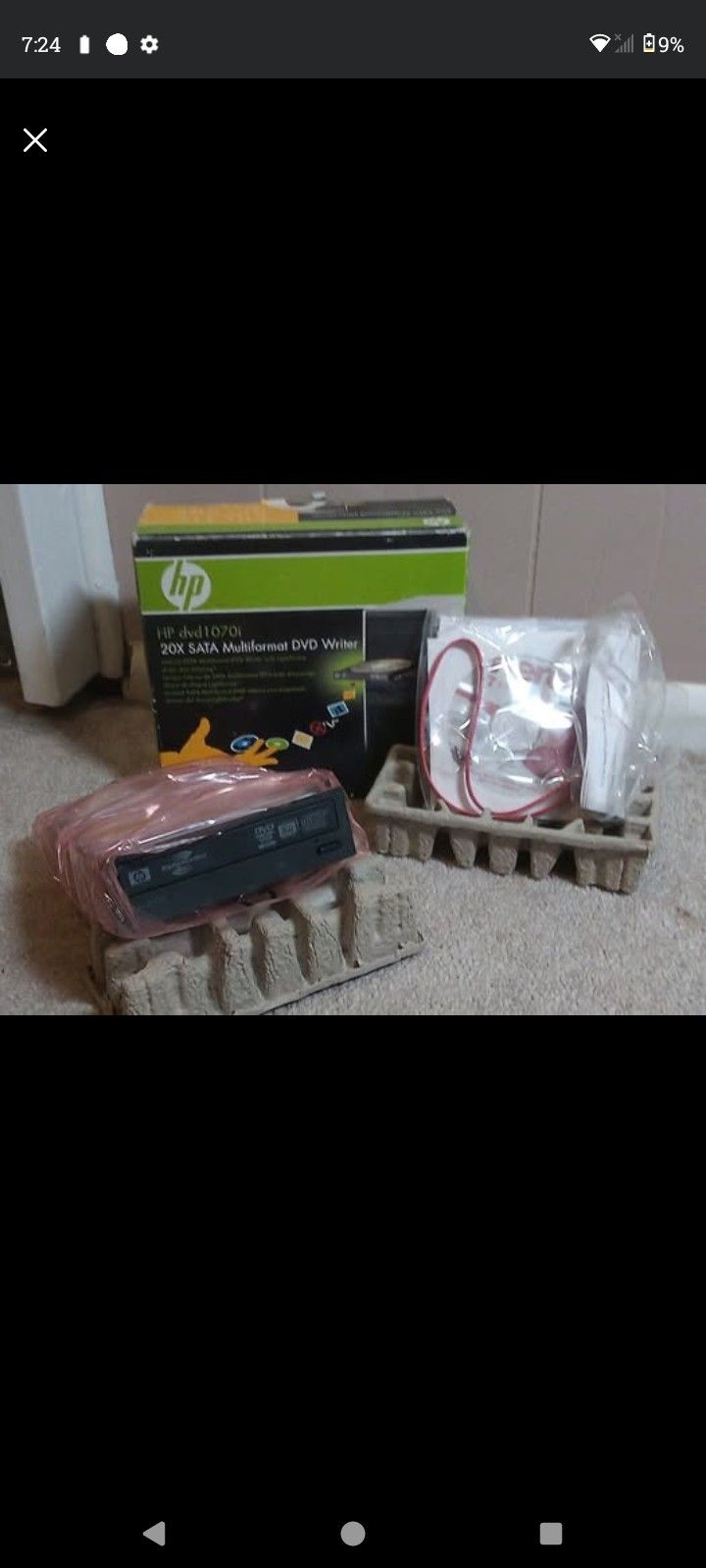 HP DVD 1070i 20X SATA MULTI FORMAT DVD WRITER; BRAND NEW; NEVER USED; IN OPEN ORIGINAL BOX