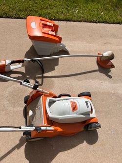 Stihl RMA 370 Electric Lawn Mower with Trimmer