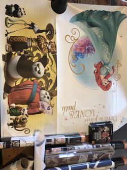 Ariel and Kung fu panda giant removable wall murals !