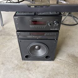 Subwoofer Cd Changer And  7 Klipsch Speakers For Trade 