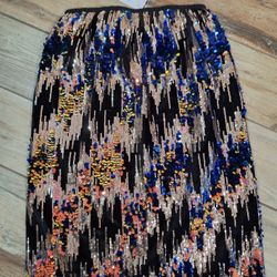 Sequin Velvet Skirt Size Small Wedding Party Prom Business Formal Holiday NWT
