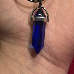 Sapphire Blue Pendant Necklace 