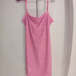 Pink Dress With Diamonds Size Large