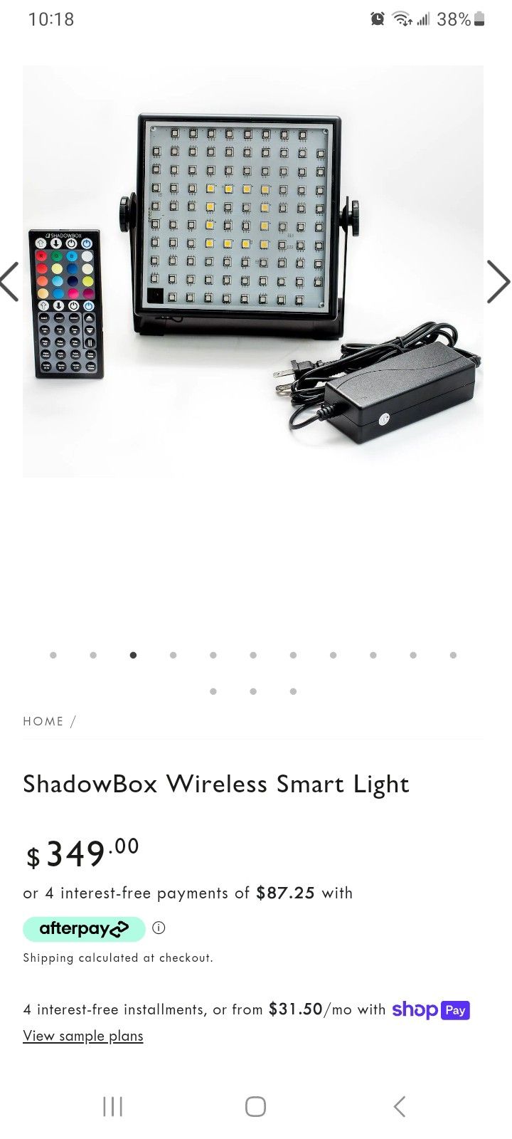 Shadowbox Smarts Letd lights
