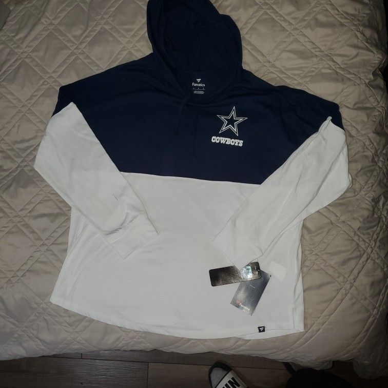 Women's Dallas Cowboys Long Sleeve W/hood Brand New W/tags