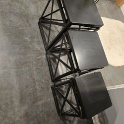 Stackable Set Of 3 Black Tables. Best Offer Takes It