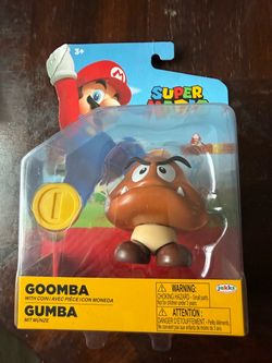 NEW GOOMBA Jakks  World of Nintendo Mario 4-Inch with Coin Mini-Figure
