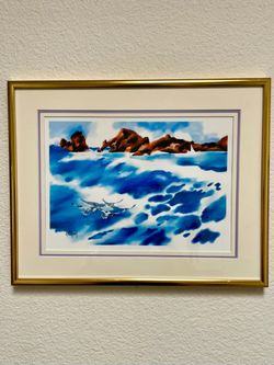 Southern California Landscape Double-Matted Print by Lew Achen