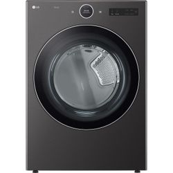 LG DLEX6700B 7.4 Cu. Ft. Stackable Smart Electric Dryer with TurboSteam - Black Steel