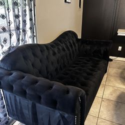 Black Suede Couches