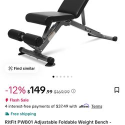 Adjustable Weight Bench (Grey Color)  