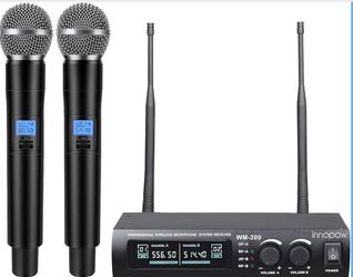Wireless Microphone System Chabbel 1 & 2  150-200Ft, 15 Hours Continuous WM-200
