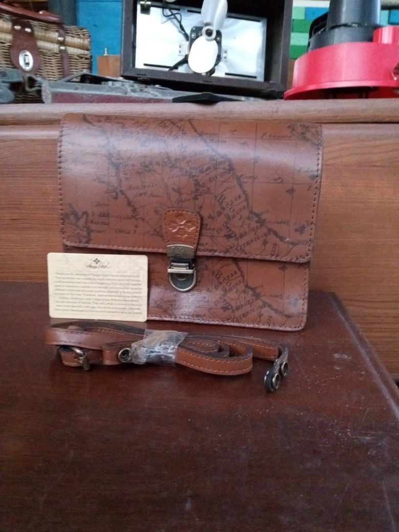 Brown Leather Patricia Nash Crossbody Purse