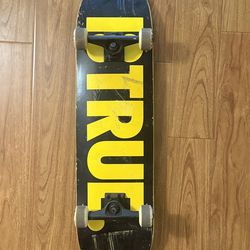 B True Skateboard w/Ventura Trucks and Bones wheels