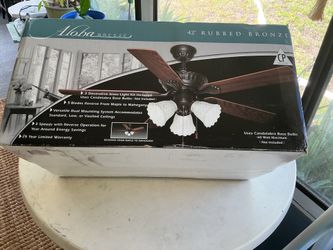 Aloha Breeze 42" Rubbed Bronze 3-Light Ceiling Fan https://offerup.com/redirect/?o=My1TcGVlZC5uZXc=