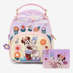 Disney Minnie & Daisy Friendship Bracelet Backpack And Coin Purse 