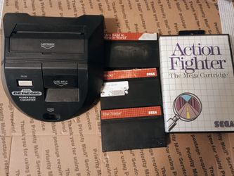 Sega power base converter for Sega Genesis model 1 with games
