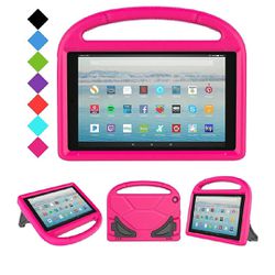 All-New Fire HD 10 2019/2017 Tablet Case - TIRIN Light Weight Shock Proof Handle Stand Kids Friendly Case for Amazon Fire HD 10.1 Inch Tablet-Rose
